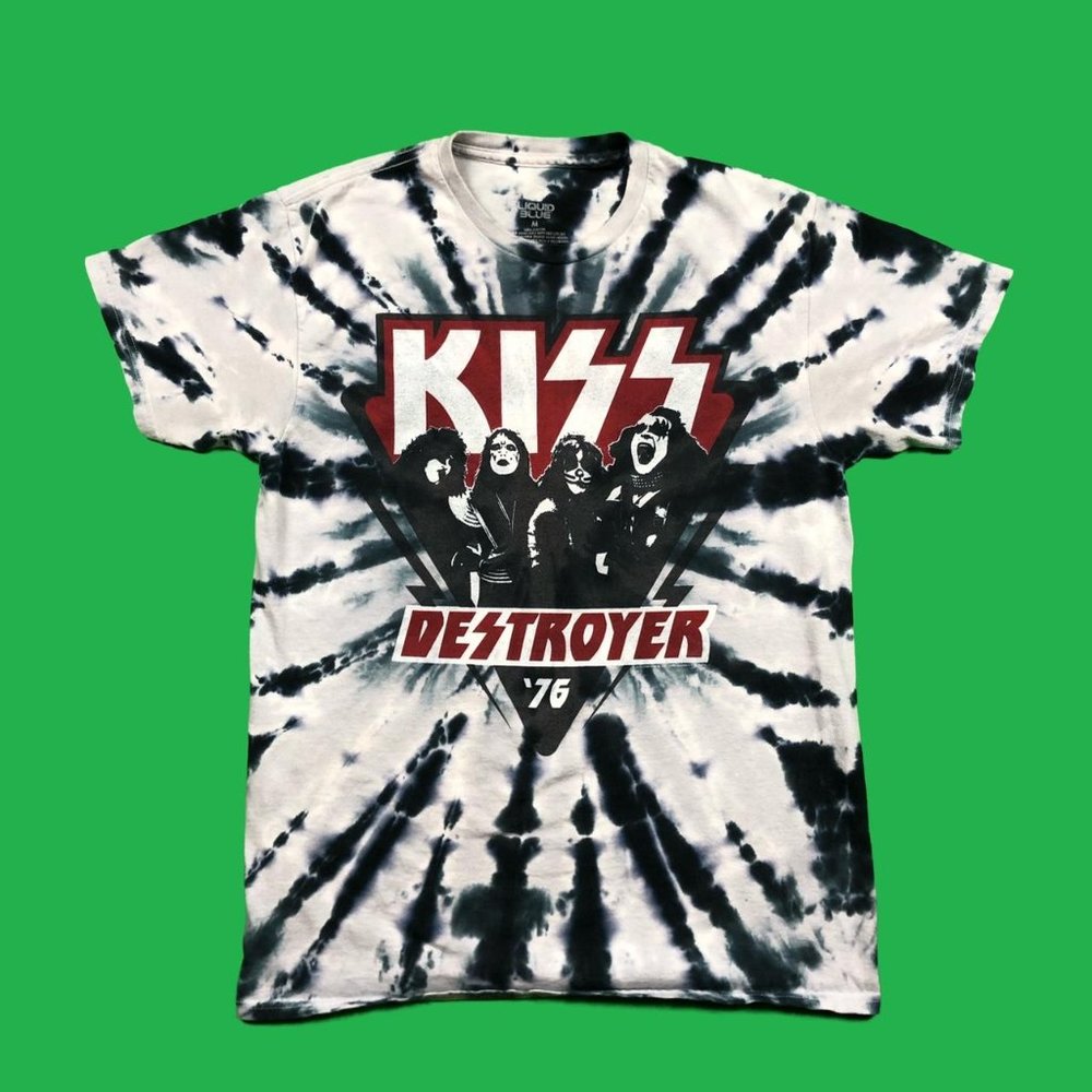 KISS Destroyer 76 Graphic Tie Dye tee shirt